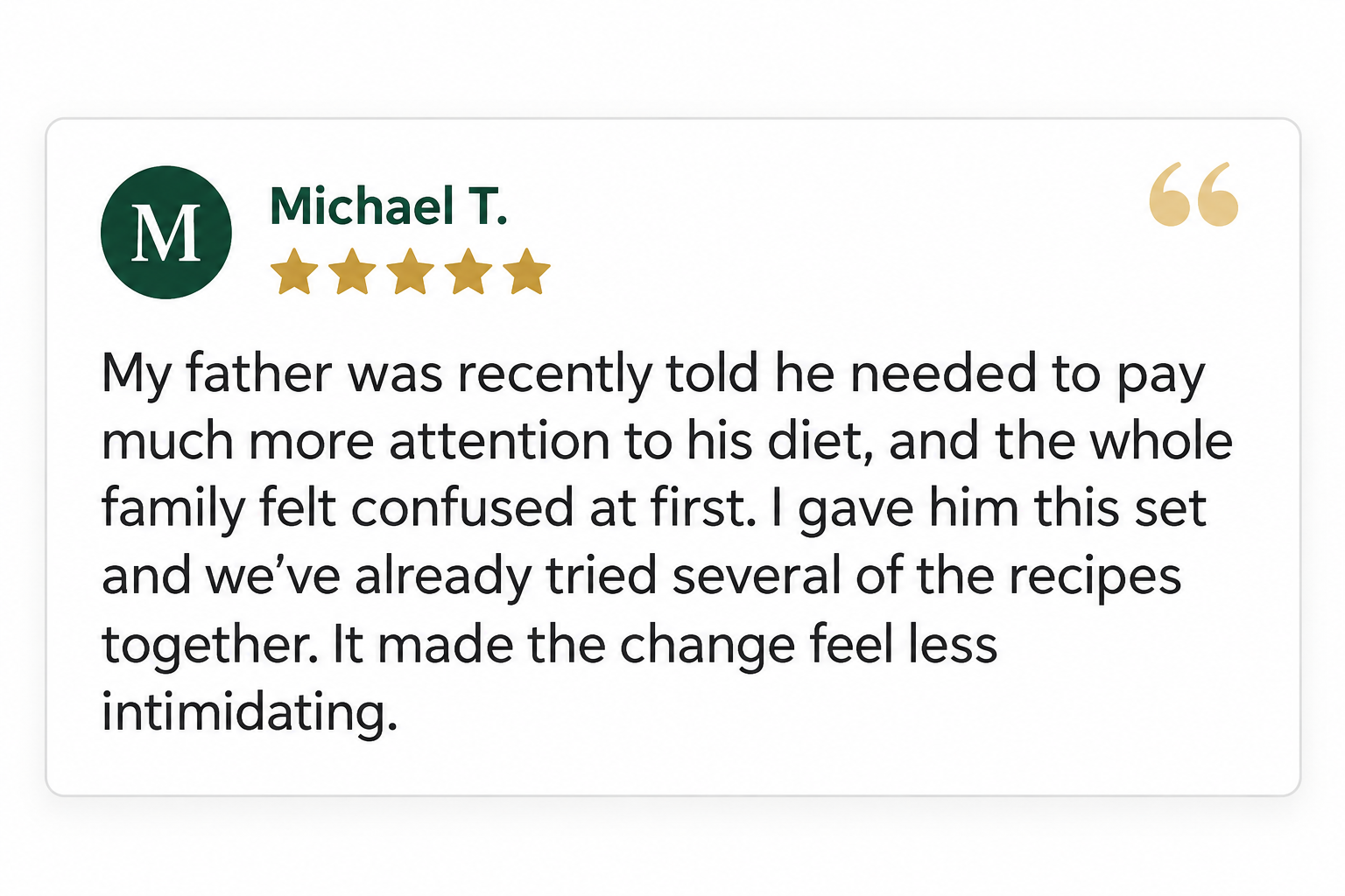 5-star review from Michael T.